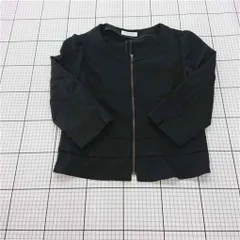 ◇ Θ OFUON オフオン ノーカラー 長袖 ジップアップ ジャケット サイズ40 ブラック系 レディース E  【1509300001667】のサムネイル