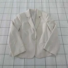 ◇ Θ OFUON オフオン シンプル 無地 長袖 テーラード ジャケット サイズ40 ライトベージュ系 レディース E  【1509300001629】のサムネイル