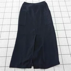 ◇ ⊂ ビューティアンドユース フロントスリット ロング タイト スカート サイズS ダークネイビー系 レディース E  【1509300001889】