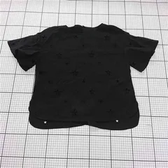 ◇ ⊂ GRACE CLASS グレースクラス 星柄 カットワーク 刺繡 半袖 ブラウス カットソー サイズ36 ブラック系 レディース E  【1509300001865】