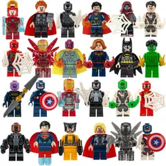 レゴ 互換 ブロック LEGO レゴミニフィグ アベンジャーズ 24体セット プレゼント 送料無料 知育玩具 組み立て 誕プレ ミニフィギュア WFB24