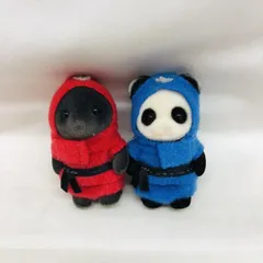 【中古】本体のみ)シルバニアファミリー 赤ちゃん忍者 2体セット もぐら パンダ[22]
