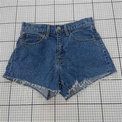 ◇ Θ MOUSSY マウジー カットオフ デニム ショート パンツ サイズ1 ブルー系 レディース E  【1509300002459】