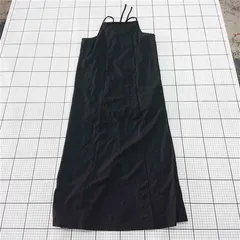 ◇ ⊂ Kastane カスタネ シンプル 無地 バックスリット ロング キャミソールワンピース サイズF ブラック系 レディース E  【1509300002817】