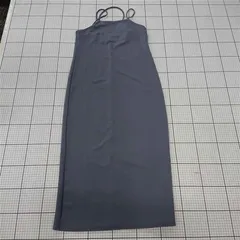 ◇ ⊂ select MOCA セレクトモカ バックスリット ロング キャミソールワンピース サイズM ブルーグレー系 レディース E  【1509300002695】