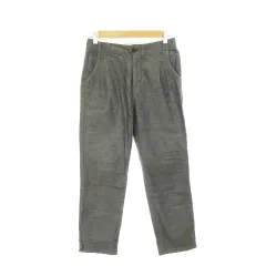 ヒューマンウーマン HUMAN WOMAN パンツ スラックス テーパード タック コットン 小さいサイズ SS グレー /AH9