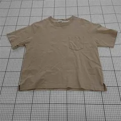 ◇ ⊂ 【ユナイテッドアローズ A DAY IN THE LIFE】ベージュ系 ポケット付きTシャツ メンズM 綿100% 420-1-SL UAF1 E  【1509300003340】