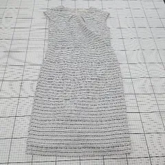 ◇ Θ B:MING by BEAMS ツイード ノースリーブ 膝丈 ワンピース ホワイト ブラック系 レディース E  【1509300005351】