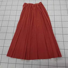 ◇ ⊇ URBAN RESEARCH ITEMS スウェード調 ロング プリーツ スカート サイズF レッド系 レディース E  【1509300007041】