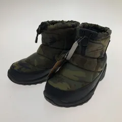 □□THE NORTH FACE ザノースフェイス ヌプシ ブーティ ロゴ ショート SE 防寒ブーツ 21cm NFJ52281 カモプリント×ブラック