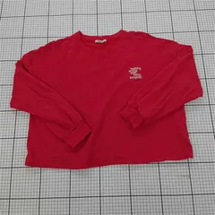 ◇ Θ niko and … ニコアンド ショート丈 長袖 トレーナー スウェット サイズS レッド系 レディース E  【1509300007256】