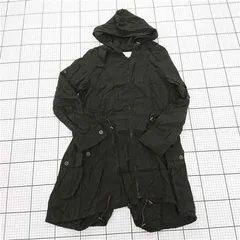◇ Θ ikka イッカ レーヨン混 長袖 スプリングコート サイズL ブラック系 レディース E  【1509300007249】