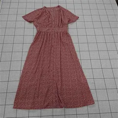 ◇ ⊂ Ray Cassin レイカズン フラワーデザイン 半袖 膝下丈 ワンピース サイズM ピンク系 レディース E  【1509300007690】