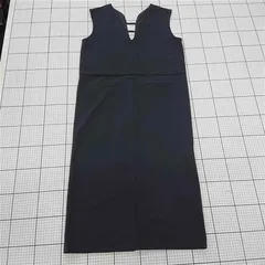 ◇ Θ LAVEANGE 前後2WAY ノースリーブ ロング ワンピース サイズLL グレー系 レディース E  【1509300007676】