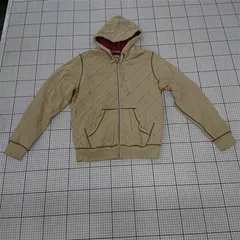 ◇ ⊇ BALL 中綿 長袖 ジップアップパーカー サイズL ベージュ系 メンズ E  【1509300008314】