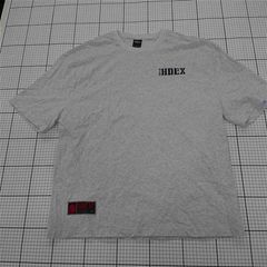 ◇ ⊂ HDEX エイチデックス ブランドロゴ シンプル 半袖 Tシャツ カットソー サイズL ライトグレー系 メンズ E 【1509300010799】