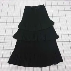 ◇ ⊂ JOURNAL STANDARD relume レリューム ティアード ロング丈 プリーツ スカート サイズF ブラック系 レディース E  【1509300008819】