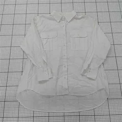 ◇ Θ SHIPS any シップス エニィ リネン混 長袖 シャツ ブラウス サイズF ホワイト系 レディース E  【1509300008796】
