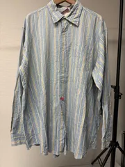 L.L.Bean ストライプシャツ ブルー XL US古着