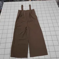 ◇ Θ ehka sopo エヘカソポ シンプル ワイド サロペット サイズF ブラウン系 レディース E  【1509300011581】