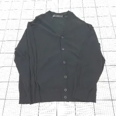 ◇ Θ GU ジーユー シアーコンビネーション 長袖 ニット カーディガン サイズM ブラック系 メンズ E  【1509300011482】