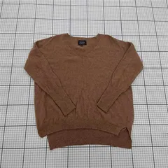 ◇ ⊆ Spick & Span スピック＆スパン シンプル Vネック 薄手 長袖 ニット セーター ブラウン系 レディース E  【1509300011437】