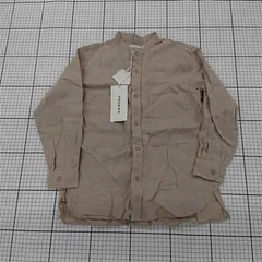 ◇ Θ 美品 TRUNIKA トラニカ タグ付き リネン100% キッズ 子供服 長袖 シャツ サイズ130 ベージュ系 男の子 E  【1509300011932】