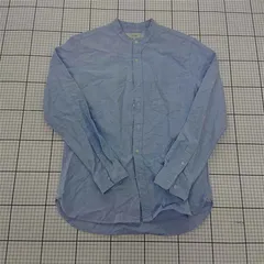 ◇ Θ URBAN RESEARCH ROSSO アーバンリサーチ ロッソ バンドカラー 長袖 シャツ サイズM ブルー系 メンズ E  【1509300012236】