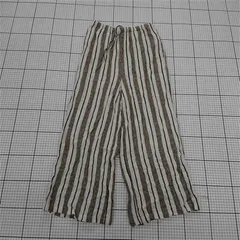 ◇ ⊂ アイテムズ アーバンリサーチ ストライプ イージー ワイド パンツ サイズF ホワイト ブラック系 レディース E  【1509300012144】