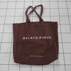 ◇ Θ gelato pique ジェラートピケ シンプル ロゴプリント ハンド トート バッグ ブラウン系 レディース E  【1509300012588】