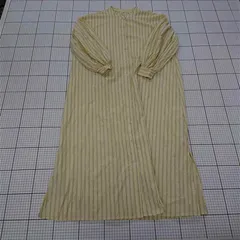 ◇ Θ titivate ティティベイト ストライプ 長袖 ロング シャツワンピース サイズS イエロー系 レディース E  【1509300012823】