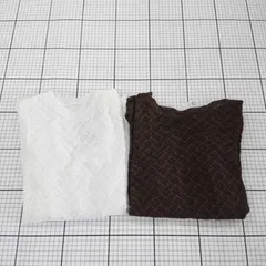 ◇ ⊂ 未使用 《 coen コーエン まとめ売り2点セット サイズLのみ 透かし編み 長袖 ニット カットソー レディース 》 E  【1509300013004】