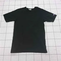 ◇ ⊂ Champion チャンピオン シンプル 無地 ロゴマーク 半袖 Tシャツ カットソー サイズM ブラック系 メンズ E  【1509300013172】