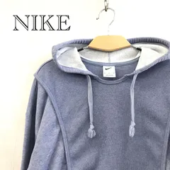 NIKE ナイキ クロップドフーディー パーカー トップス ショート丈 XL ブルー レディース ファッション