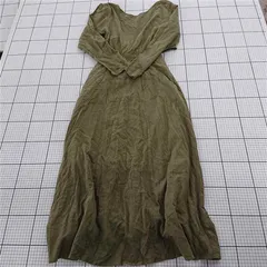 ◇ Θ Ungrid アングリッド バックリボン 長袖 ロング ワンピース サイズM カーキ系 レディース E  【1509300013516】