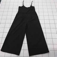 ◇ Θ CECIL McBEE セシルマクビー シンプル 無地 ワイド サロペット サイズM ブラック系 レディース E  【1509300013479】