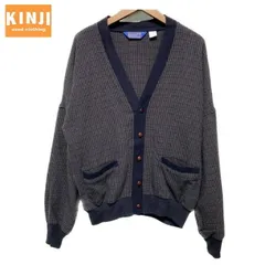 PENDLETON　カーディガンセーター　ニット　三角タグ　ハイゲージ　ウール　チェック　総柄　USA製　古着