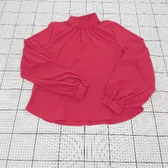 ◇ Θ 未使用 アイテムズ アーバンリサーチ スタンドカラー 長袖 ブラウス カットソー サイズOne レッド系 レディース E  【1509300013615】