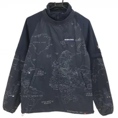 【超美品】ニューバランスゴルフ 中綿4WAYスニード ネイビー×白 地図柄 袖・ネック着脱可  メンズ 4(M) ゴルフウェア New Balance