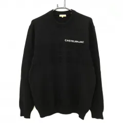 【超美品】カステルバジャック セーター 黒 ウール90％ カシミヤ10％  メンズ 4(XL) ゴルフウェア CASTELBAJAC