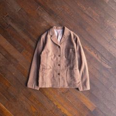 ハンドメイド トリコロールカラー チェック ジャケット euro vintage 
