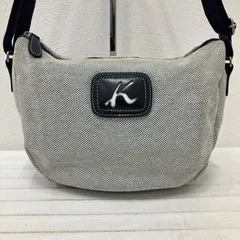 5627　Kitamura キタムラ　ワンショルダーバック　肩がけ　斜めバッグ キャンバス生地　ロゴ　ポシェット　ショルダー紐調節可能