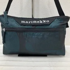 5768　美品　ｍarimekko　マリメッコ　ワンショルダーバック　ウニッコ　グリーン×ブラック　 肩がけ　斜めバッグ　ポシェット　サコッシュ