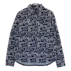 サイズ：0 PEARLY GATES パーリーゲイツ 2023年 長袖ポロシャツ 総柄 ネイビー系 [240101549898] ゴルフウェア レディース ストスト