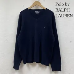 ポロバイラルフローレン 90s ニット セーター Vネック ロングスリーブ 長袖 ラムウール100% ポニーロゴ メンズ LL ISItems【USED】【古着】【中古】50144378