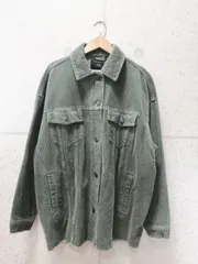 ZARA ザラ コーデュロイ ジャケット 長袖 切りっぱなし グリーン 28サイズ Mサイズ RN77302