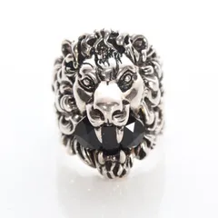 グッチ GUCCI ライオンヘッド リング 402763 J1D50 9074 アンティークシルバー ブラッククリスタル 指輪 アクセサリー メンズ レディース ユニセックス 【新品・本物】 売れ筋