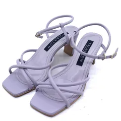 タラントンバイダイアナ サンダル ストラップ ブランド 靴 日本製 レディース 23サイズ パープル TALANTON by DIANA 【中古】