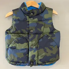 baby GAP ベイビーギャップ ダウンベスト 迷彩 カモフラ ウッドランドカモ グリーン系 男の子 サイズ12-18month（ 80cm ）toddler