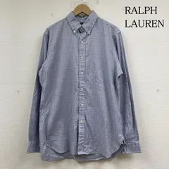 ラルフローレン 長袖 ボタンダウン シャツ ブラウス チェック柄 裾ポニーロゴ ワンポイント 刺繍 サイズ15 1/2 メンズ - ISItems【USED】【古着】【中古】50144390